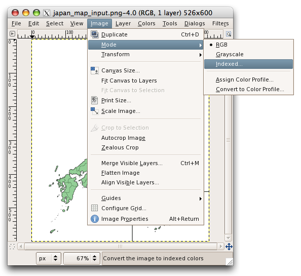 Gimp screenshot