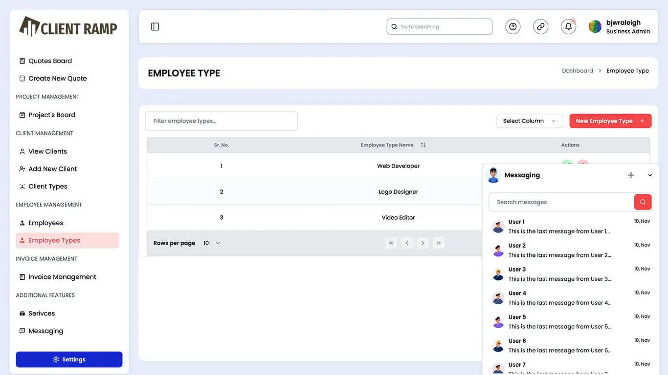 Messaging and Video Interface