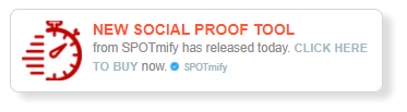 spotmify fomo social proof marketing in white color
