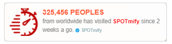spotmify social proof marketing to display visitors statistic