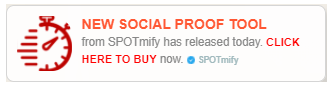spotmify social proof marketing to display new product offering