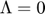 $\Lambda = 0$