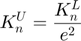 $$K_{n}^{U} = \frac{K_{n}^{L}}{e^{2}}$$