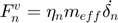 $$F_{n}^{v} = \eta_{n}m_{eff}\dot{\delta_{n}}$$