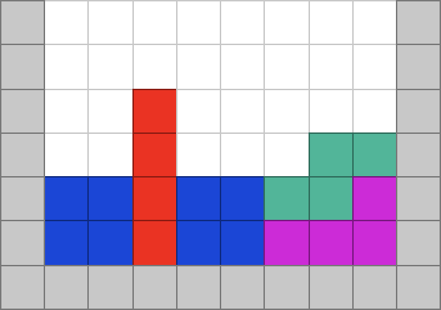 Tetris AI with piece dropped