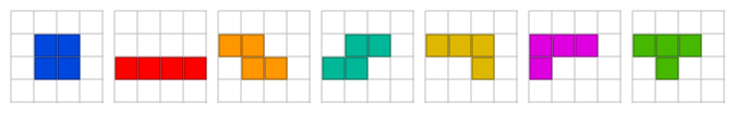 Tetris pieces