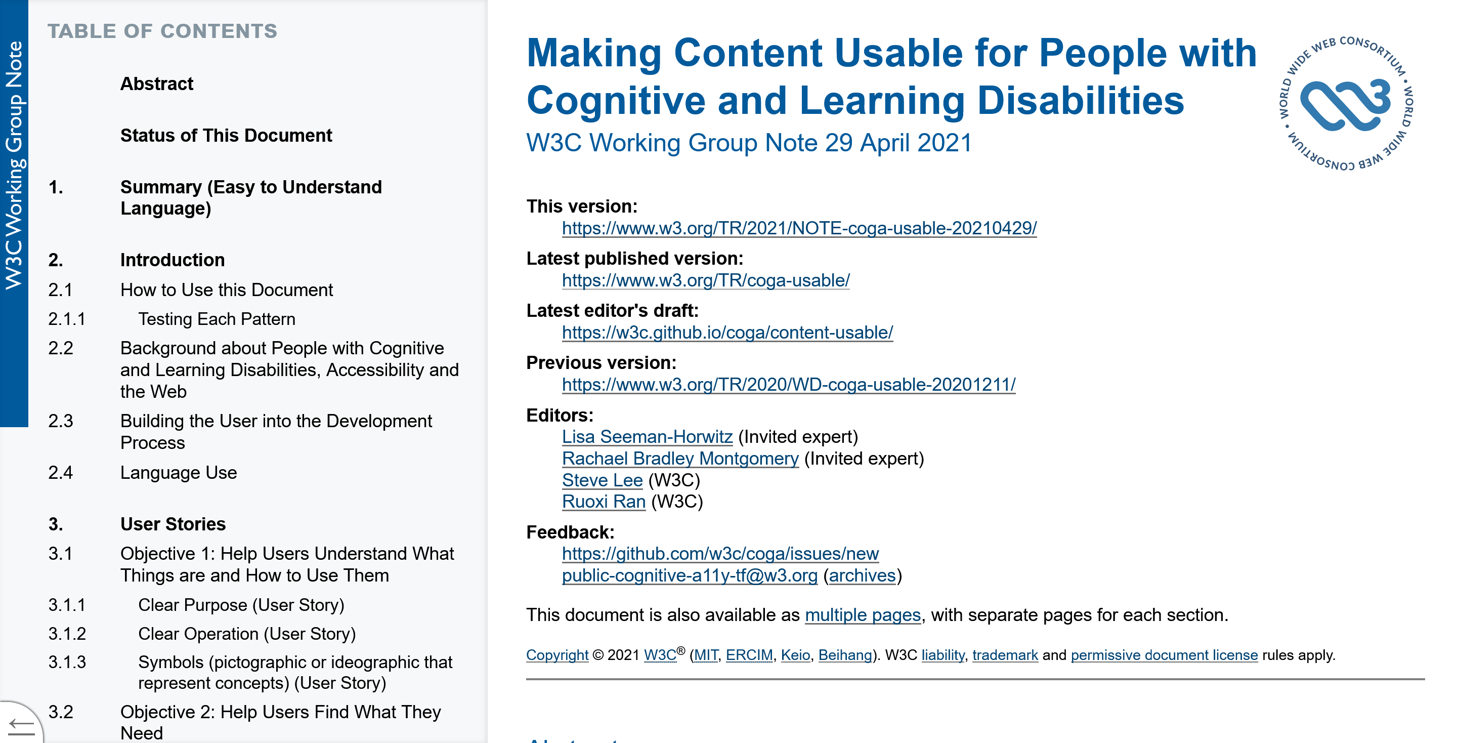 Making Content Usable for People with Cognitive and Learning Disabilities excerpt